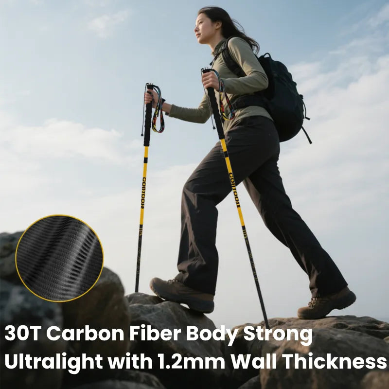 CarbonUltra Elite: 115g Carbon Fiber Trekking Poles