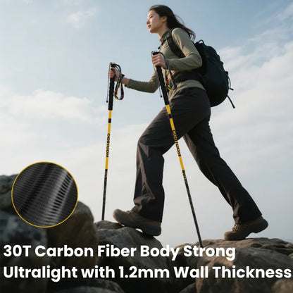 CarbonUltra Elite: 115g Carbon Fiber Trekking Poles