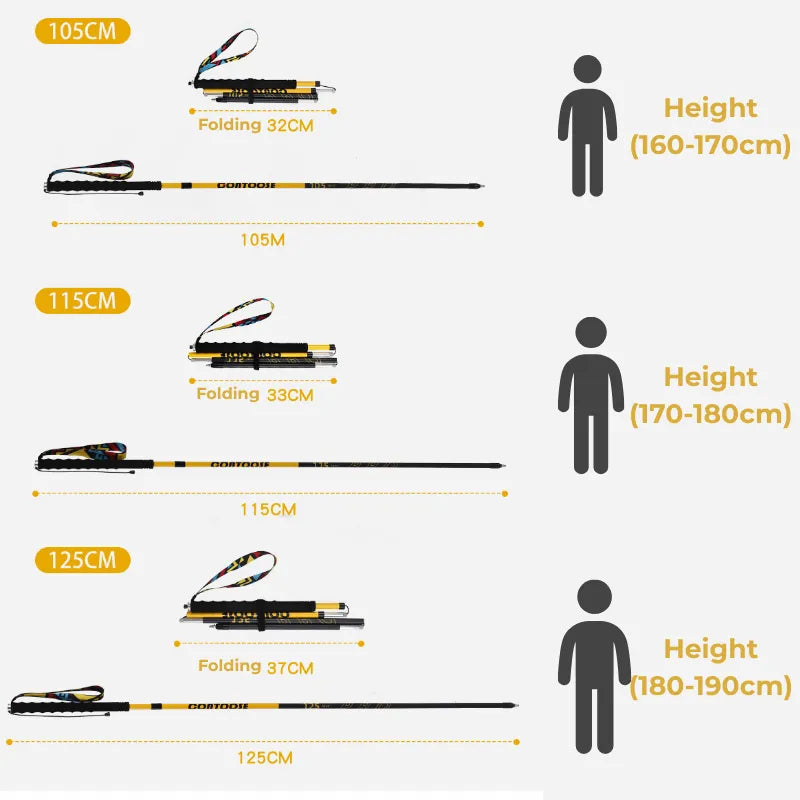 CarbonUltra Elite: 115g Carbon Fiber Trekking Poles