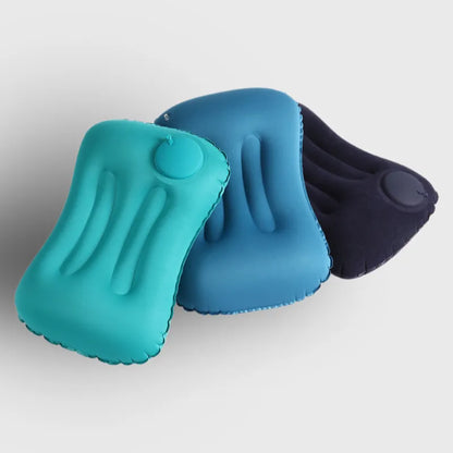 AeroComfort: Press-to-Inflate Travel Pillow